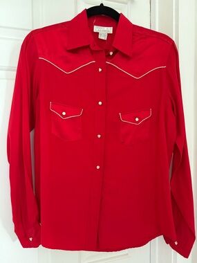 Insanely Epic Red Western Pearl Snap Shirt